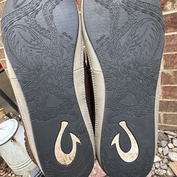 Mens Olukai Kauwela Slip On Leather Shoes Comfort Walking Fast Ship Sz 10 - Picture 5 of 6